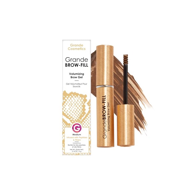 Grande Cosmetics GrandeBROW-FIL Volumizing Brow Gel, Medium, 0.14 fl. oz.