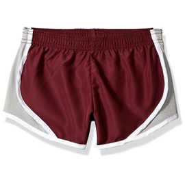 Soffe Girls' Big Team Shorty Short, Maroon, X-Large