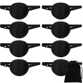 Parches para Ojos Ajustables, Parches Oculares para Ambliopía, Parche Médico para Ojos, Parche de Ojo de Pirata, para Ojos Izquierdo o Derecho Parches.
