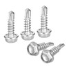 sourcing map 25Pcs #8 x 5/8" Self Drilling Screws, 410