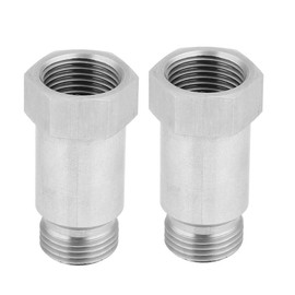 2Pcs O2 Oxygen Sensor Spacer Adapater Extender Isolator, Oxygen Sensor Adapter Bungs for Exhaust Systems (Iron - 2PCS)