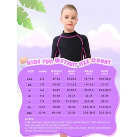 FLEXEL Kids Wetsuit for Boys Girls Toddlers, 2mm Back Zipper Shorty Wetsuit, 3mm Long Sleeve Back Zip Full Wetsuit, Neoprene Thermal Swimsuits for Diving Surfing Swim Lessons