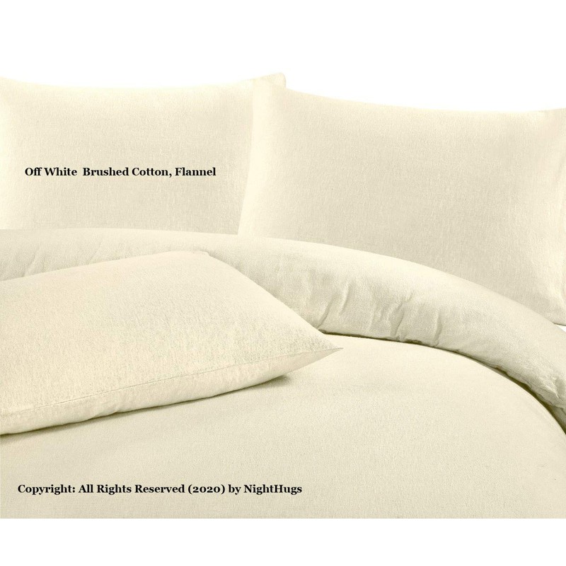 Off-White Thermal Flannelette Fitted Bed Sheet 30cm Deep 100% Soft