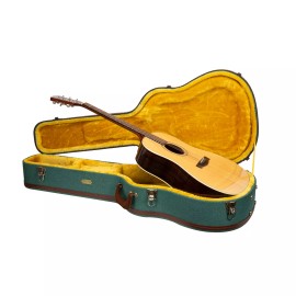 Crossrock Master Series-Wood Gibson Acoustic J45Martin Dreadnought Guitar Case - Malachite Blue