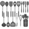 Silicone Cooking Utensil Set,Umite Chef Kitchen Utensils 15pcs Set Non-stick