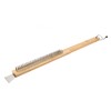 Long Pizza Oven Brush with Scraper Mounted Metal Bristles Pizza