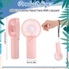 Woanger 100 Pcs Mini Portable Handheld Fan Bulk with Rope
