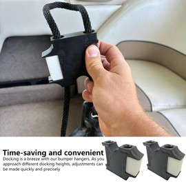 INGQI Practical Boat Fender Clips, Boat Bumpers Adjustable Boat Rail Cleats Fender Clips,Quick Release Boat Bumper Holder Hanger Adjuster,Set of 2