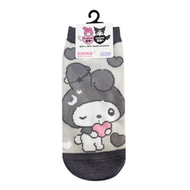 Small Planet My Melody (Women's Socks) Characters Women's Socks/Girly Pop Heart Gray Sanrio