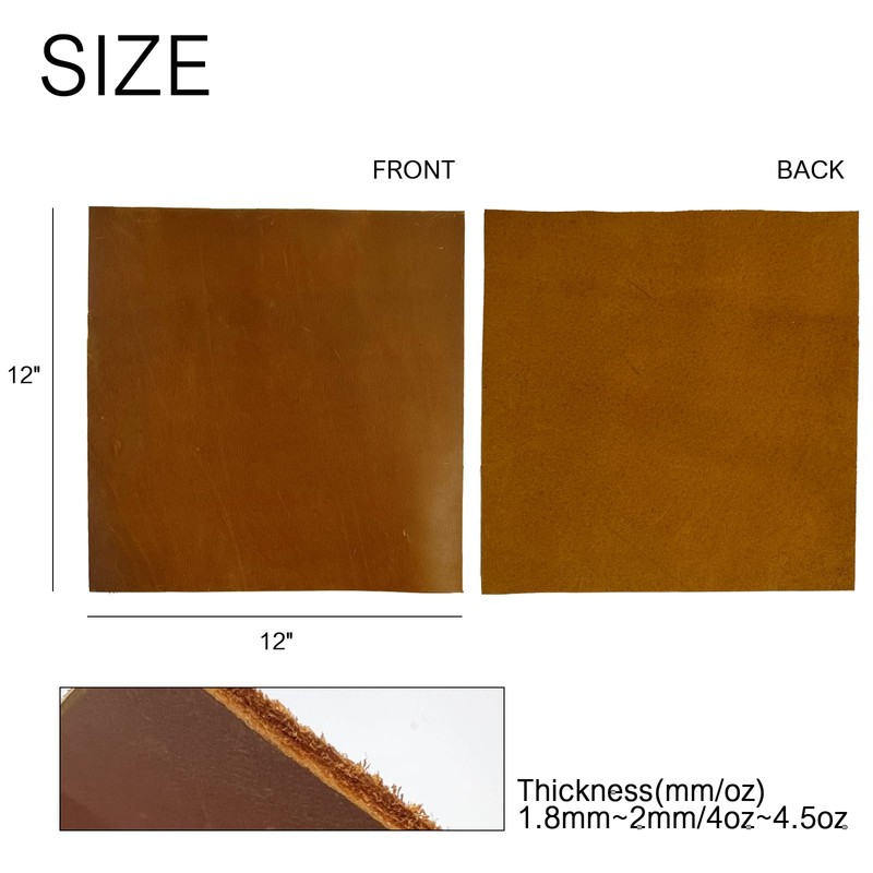 Genuine Leather Sheets for Crafting (2mm) - Full Grain Leather