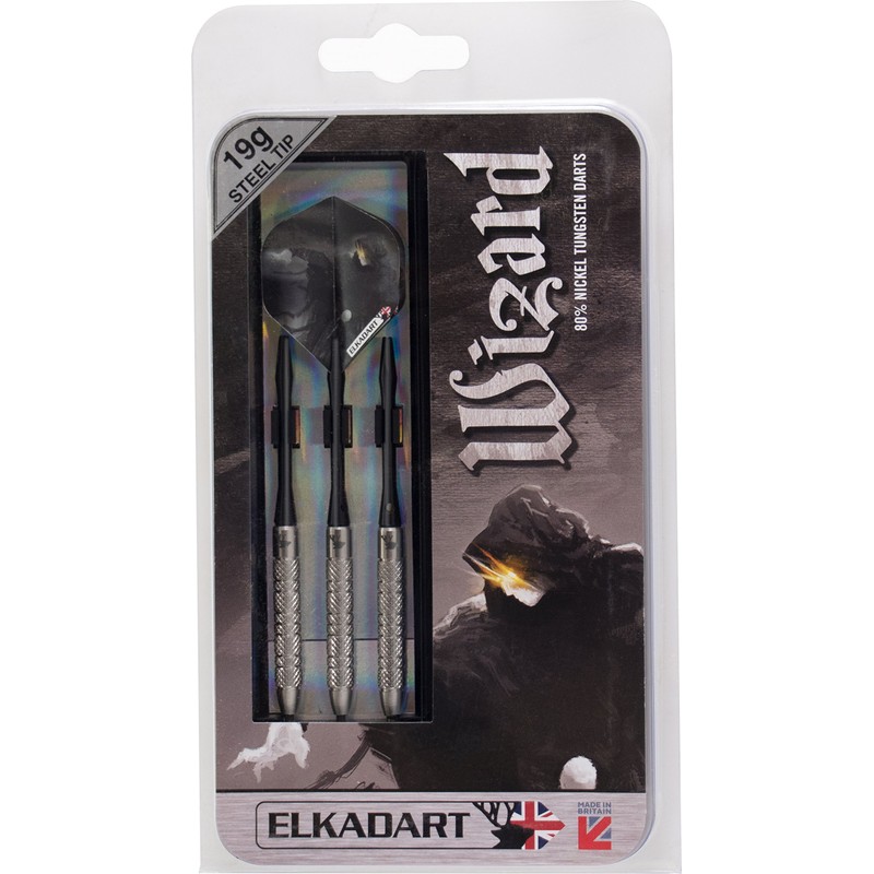 Elkadart Wizard 80% Tungsten Steel Tip Darts with Storage/Travel Case,