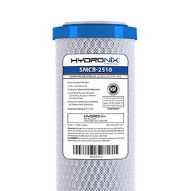 Hydronix SMCB-2510 NSF Coconut Activated Carbon Block Water Filter, 2.5" x 10" - 0.5 Micron
