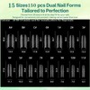Straight Polygel Nail Forms for Toes, 150PCS Reusable Dual Forms