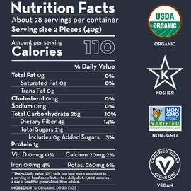 Sunny Fruit Organic Turkish Dried Figs, 2.5 Pound Bulk Bag | No Preservatives, No Sugar Added | Healthy, Sweet Snack | ORGANIC, NON-GMO, VEGAN, HALAL, KOSHER