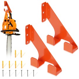 Mtanlo 2 Pack Heavy Duty Chainsaw Hanger Wall Mount - Organizer Rack, 300 lbs Capacity, Includes Screws, Compatible with For Stihl 009, 011, 200t, 201t, 360, For Husqvarna