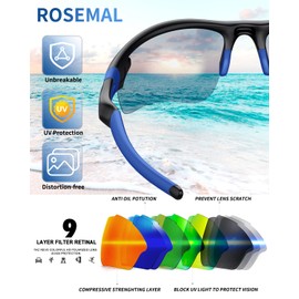 Polarized Sports Sunglasses for Men Women Youth Baseball Running Cycling Driving Fishing Tennis Golf Motor TAC UV400 TR90