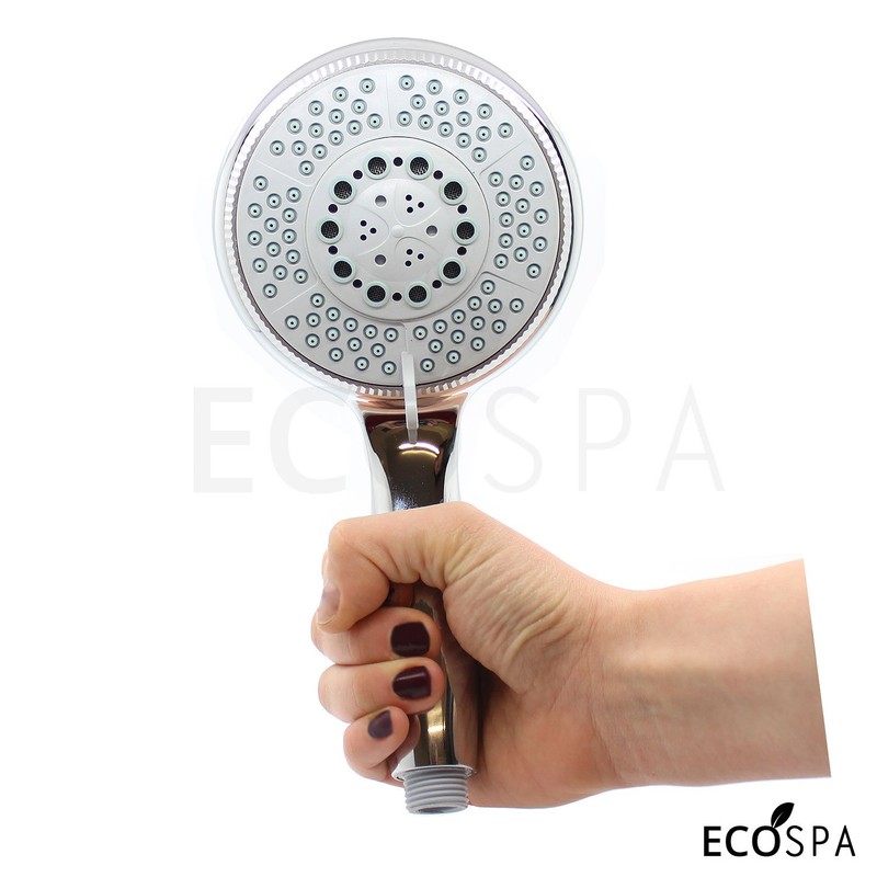 ECOSPA Large 5 Mode Universal Shower Handset in Chrome