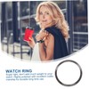 jojofuny 1pc Stylish Watch Bezel Protector Watch Frame Black Metal