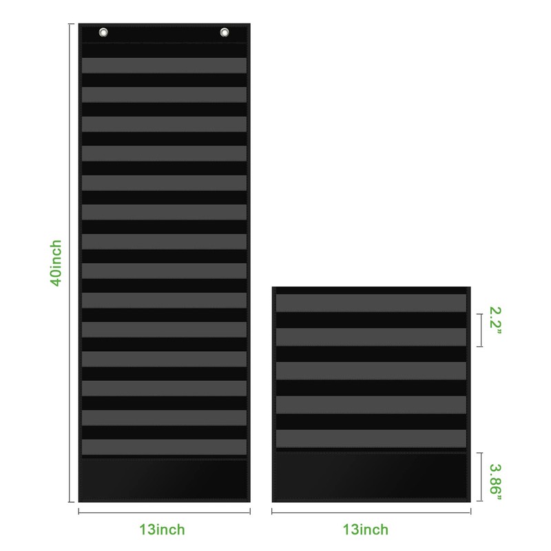 REGELETO 15+1 Pockets Daily Schedule Pocket Chart with 30 Pcs