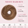 TESSHAIR Thick Human Hair Messy Bun, 100% Real Hair Bun