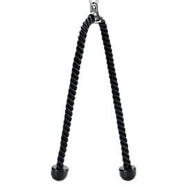 Warmroom Long Tricep Pull Down Rope Exercise Tricep Rope 55 inch Pull Down Rope with Latch Gym Cable Machine Accessories