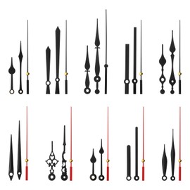 PATIKIL Clock Hands Kit, 20 Set Clock Hands Kits Clock Mechanism Movement Aluminum Wall Clock Hands Parts Replacement for Wall Clock Repair DIY, 10 Styles