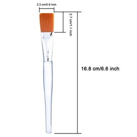 Facial Mask Brush Makeup Brushes Cosmetic Tools with Clear Plastic Handle, 5 Pack (Silver)