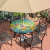 Dandelion Round Outdoor Tablecloth with Umbrella Hole 36"-44" Zippered Elastic