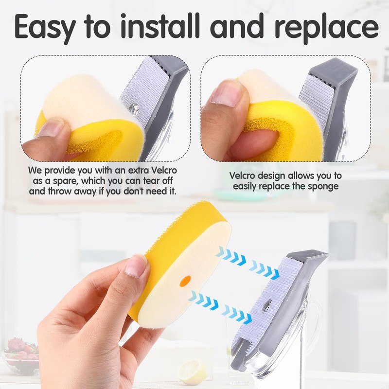 LemonRoad 24 Pack Dish Wand Sponge Refills Compatible with Dish