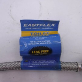 Easy Flex Braided Stainless Steel 3/8"Comp x 7/8"Ballcock x 12" Toilet Connector