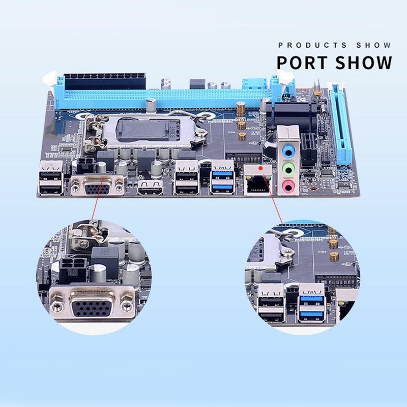 H81 Motherboard Micro ATX, Support for Intel 4th Gen Processors