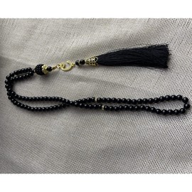 Huaqgu Prayer Beads Bracelet,6mm Allah Mohammed Rosary Tasbih Muslim Prayer Beads Turkish 99 Beads Pearls Charm Misbaha Meditation Bracelet Necklace, Pink