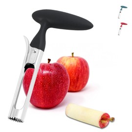 Premium Apple Corer Tool, Ultra Sharp, Stainless Steel,Easy to Use and Clean, Core Fruits with Ease,Durable Apple Corer Remover for Baking Apples & More (Black)