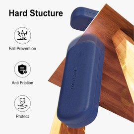 RayLove Glasses Case Hard Shell Eyeglass Case with Cleaning Cloth, PU Leather Protective Eye Glass Cases Fits Most Sunglasses Glasses (Blue)