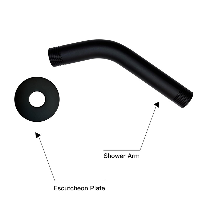 1 Pcs 6IN Shower Arm with Flange, Wall Mounted Shower