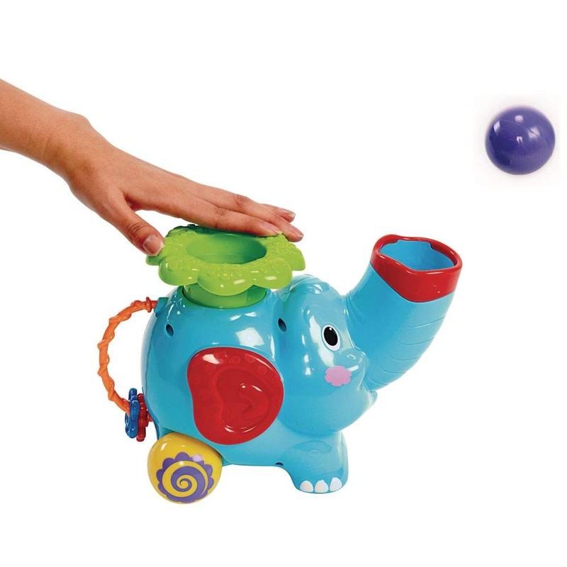 PlayGo Pop and Hoop Musical Rolling Elephant, Ball Popper and