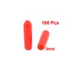 uxcell a16053100ux0047 100Pcs 3mm Inner Dia Vinyl End Cap Wire