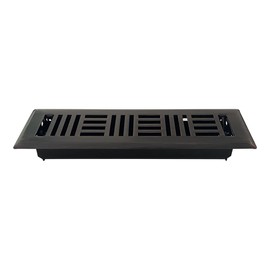 Empire Register Co, Decorative Air Vent Covers - 2x10 inch, Art Nouveau Design, Oil Rubbed Bronze Finish, Heavy Duty Walkable Floor Register, Metal Damper Attached