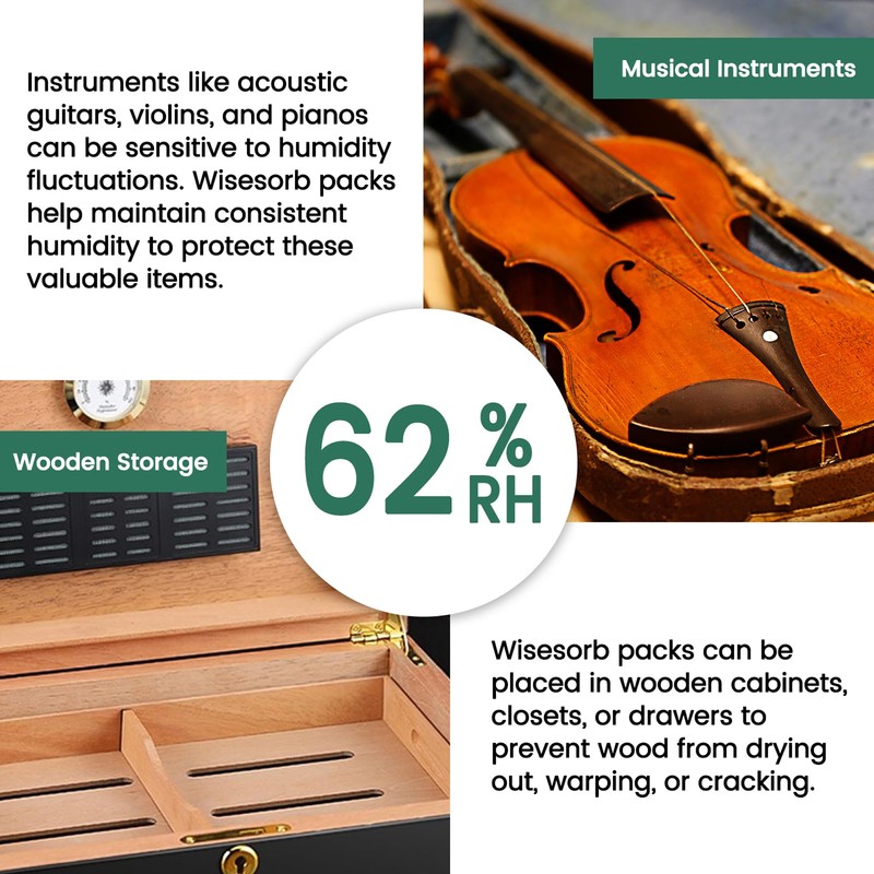 Wisesorb Size 67 62% Two-Way Humidity Control Packs for Storing