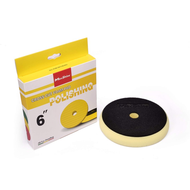 Maxshine 6” Hook & Loop Cross Cut Polishing Foam Pad