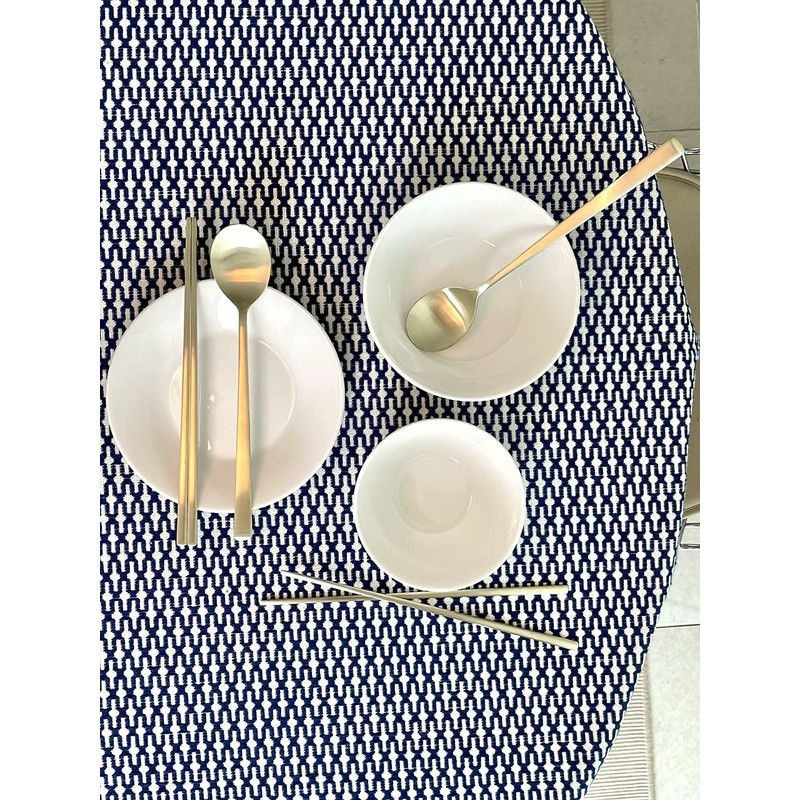 cozymomdeco Korean Made Traditional Utensil Flatware Simple Design Gold Color