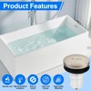 1 Pack 1068204 Tub Drain Stoppe and Brushed Nickel Cover,