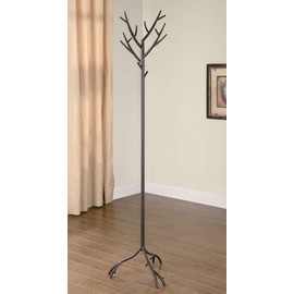 Metal Coat Rack Branch Style Brown Finish