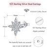 Loutade Women's Silver Stud Earrings, 925 Sterling Silver Star Stud
