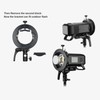 Flash Bracket for Bowens Mount Plastic Metal Round Head Flash