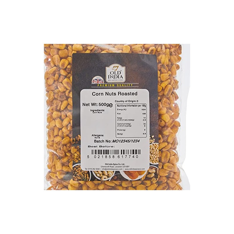 Old India Corn Nuts Roasted 500g