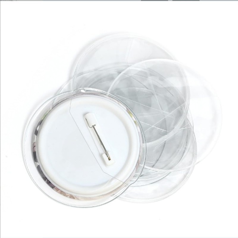 LIKENNY 30 Pcs Clear Round Collection Display Anti-Scratch Can Badge