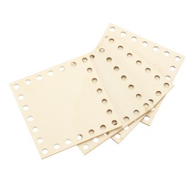 PATIKIL 4 x 4 Inch Crochet Basket Base, 4 Pcs Basket Bottoms Square Wood Base Shaper Bag Making Supplies Weaving Knitting Kit for Crochet Shoulder Bag Handbag Purse Craft
