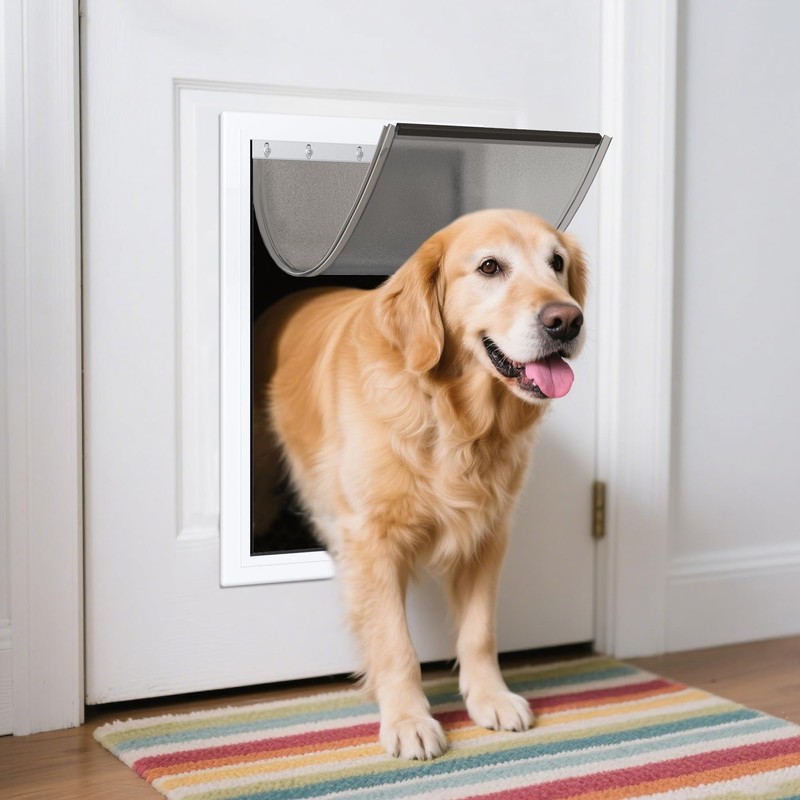 2 Pack Large Dog Door Replacement Flaps with Metal Bracket