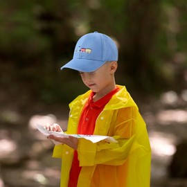 Cute Train Embroidered Kids Baseball Caps Toddler Adjustable Washed Cotton Vintage Snapback Trucker Hat for Boys Girls 3-8 Years,Train Blue